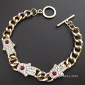 Metal Bangles Gold Evil Eye Chain Bracelet For Women Men